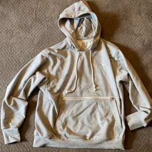Nike hoodie sweatshirt dri fit grey large